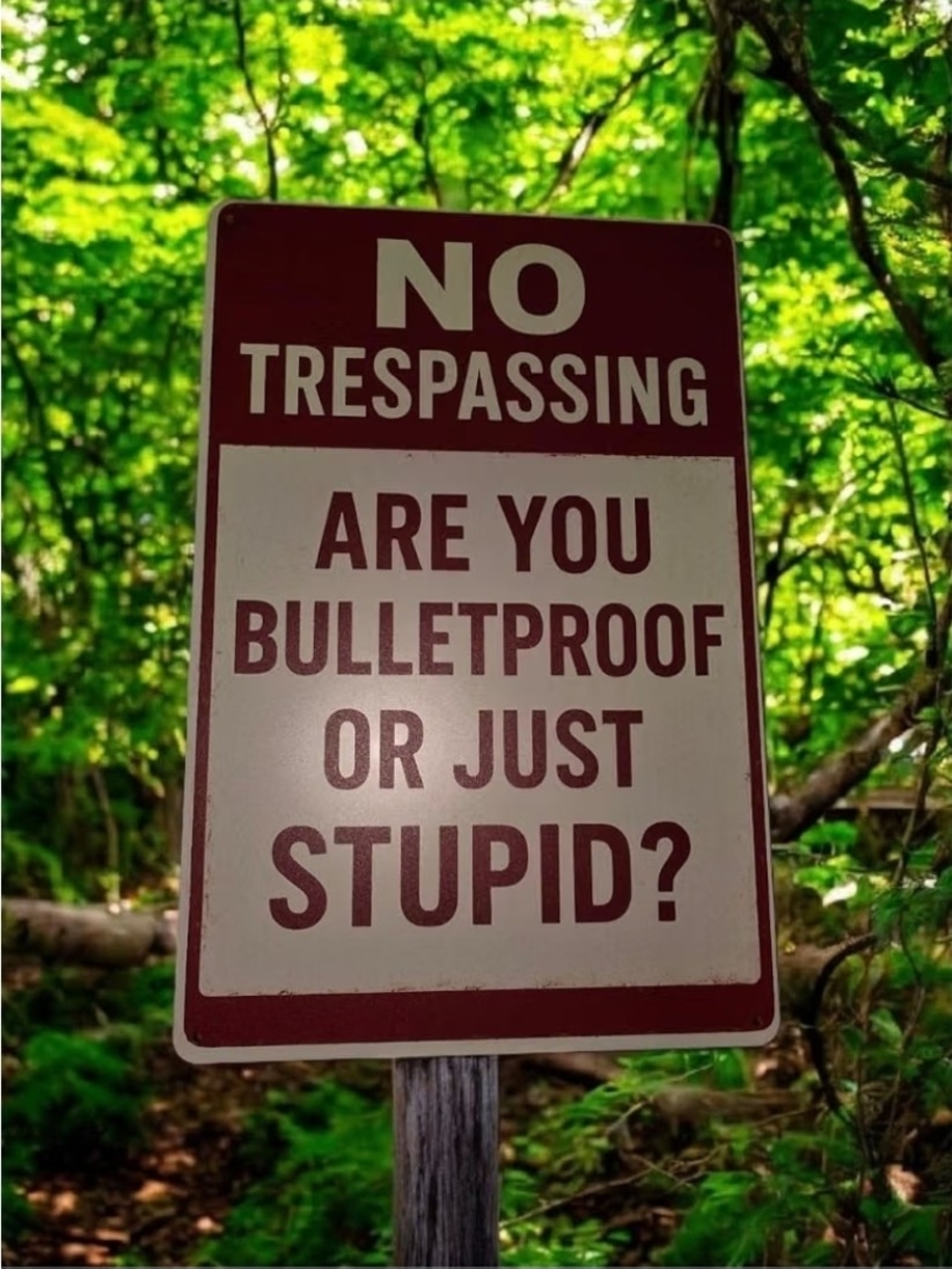 Brand New 8x12" Funny "No Trespassing" Metal Tin Sign - Vintage Decor